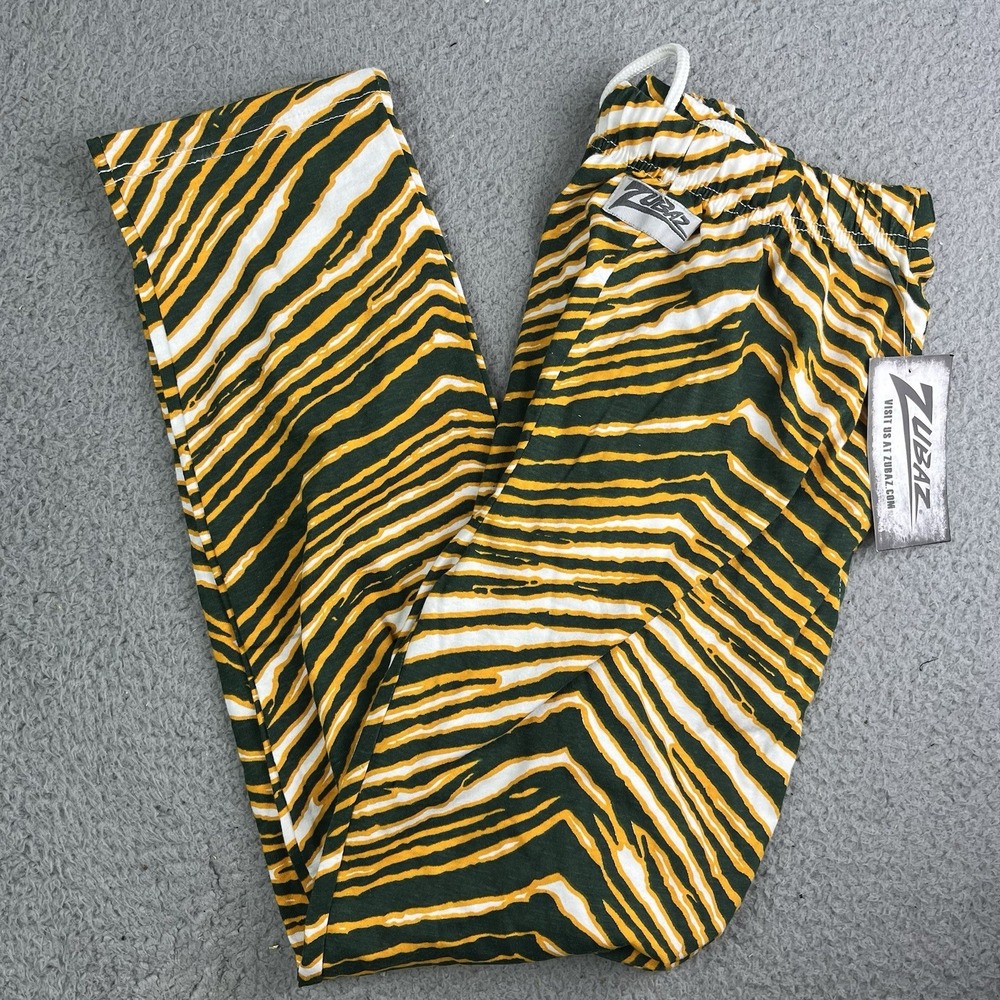 Zubaz Tiger‎ Striped Pants Green Bay Packers Yellow Colorway Youth 14/16 NWT